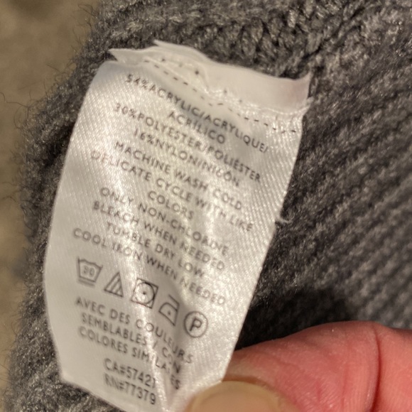 Ann Taylor size Lg. Grey hooded sweater coat - Picture 4 of 6